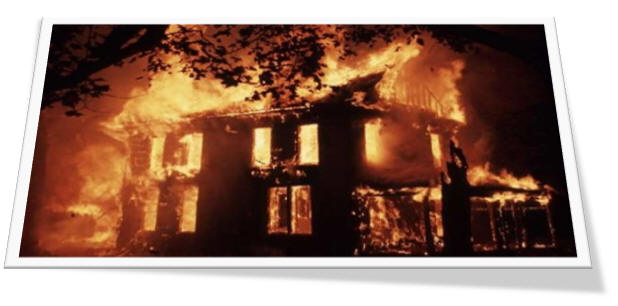 Zimri verbrandde zich in het huis van de koning met vuur en stierf